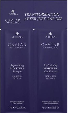Alterna Caviar Anti-Aging Zestaw Nawilżający I Poprawiający Kondycję Włosów Szampon Odżywka 7ml