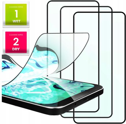 3X Szkło Hybrydowe Do Xiaomi Redmi 9C (Szybka, 5D, Ochronne, Na Cały Ekran)