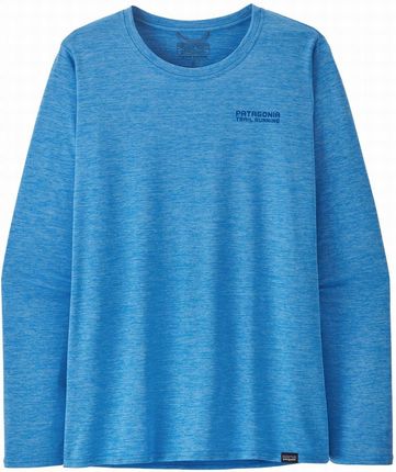 Koszulka damska Patagonia W's L/S Cap Cool Daily Graphic Shirt - Lands Wielkość: M / Kolor: niebieski