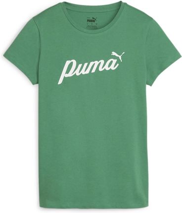 Koszulka damska Puma ESS+ SCRIPT zielona 67931586