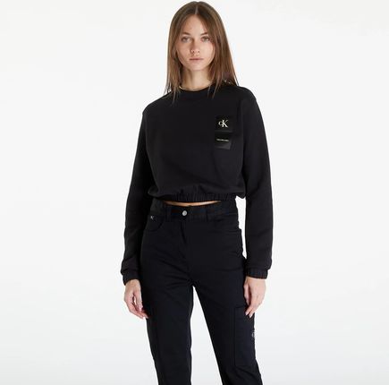 Calvin Klein Jeans Satin Boxes Crewneck Sweatshirt Black