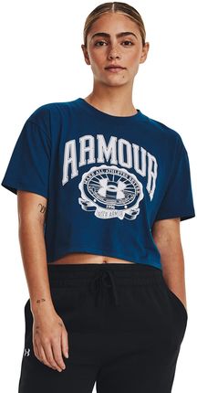 Under Armour Collegiate Crest Crop Ss Varsity Blue