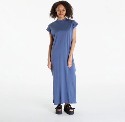Urban Classics Ladies Long Extended Shoulder Dress Vintageblue