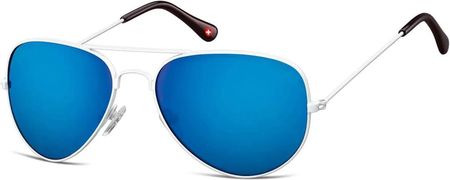 Okulary przeciwsłoneczne pilotki lustrzanki Montana MS96E Biały/Niebieski