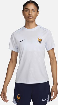 Damska przedmeczowa koszulka piłkarska Nike Dri-FIT FFF Academy Pro (wersja wyjazdowa) - Niebieski