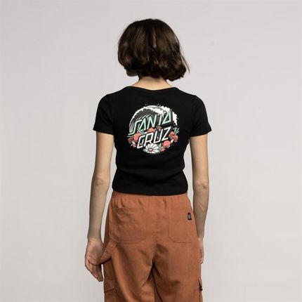 koszulka SANTA CRUZ - Mushroom Wave Dot Splice T-Shirt Black (BLACK) rozmiar: 10