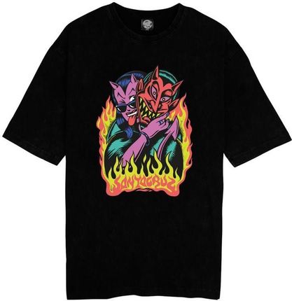 koszulka SANTA CRUZ - Delfino Devil Front Oversized T-Shirt Black (BLACK) rozmiar: 10