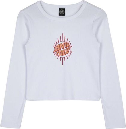 koszulka SANTA CRUZ - Wonder Fisheye Front L/S T-Shirt White (WHITE) rozmiar: 10