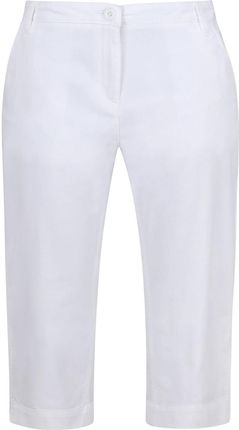 Damskie spodnie 3/4 Regatta Bayletta Capri Rozmiar: L / Kolor: biały