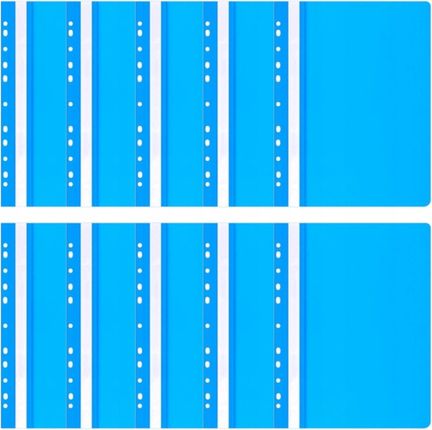 Zestaw 10 Skoroszytów Koloru Niebieskiego Na Dokumenty A4 Z Wpięciem