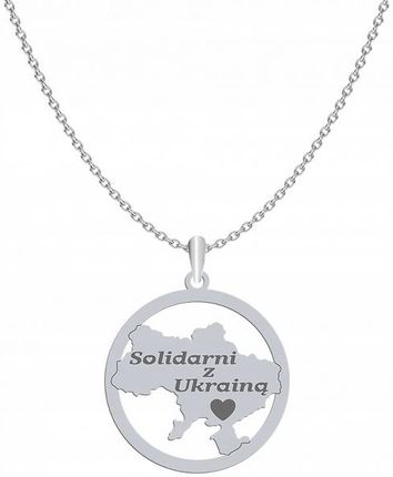 Srebrny Naszyjnik Solidarni z Ukrainą SREBRO 925 GRAWER GRATIS