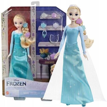Mattel Frozen Lalka Elsa I Akcesoria Do Włosów HMD56