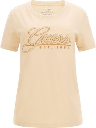 Damska Koszulka z krótkim rękawem Guess SS RN Guess Script Tee W3Gi36I3Z14-A60N – Pomarańczowy