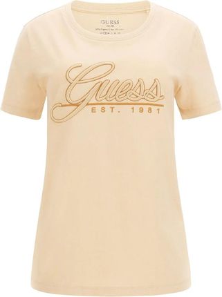 Damska Koszulka z krótkim rękawem Guess SS RN Guess Script Tee W3Gi36I3Z14-A60N – Pomarańczowy