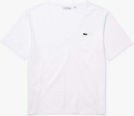 Damska Koszulka z krótkim rękawem Lacoste Tee-Shirt & Turtle Neck Shirt Tf8392.001 – Biały
