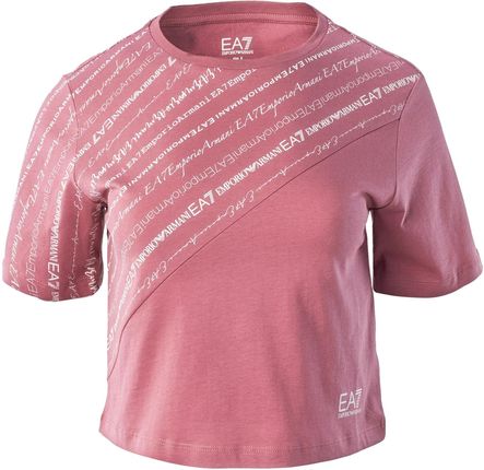 Damska Koszulka Ea7 Train Logo Series W Crop Tee SS RN Multilogo 3Ltt11Tjaqz1413 – Różowy