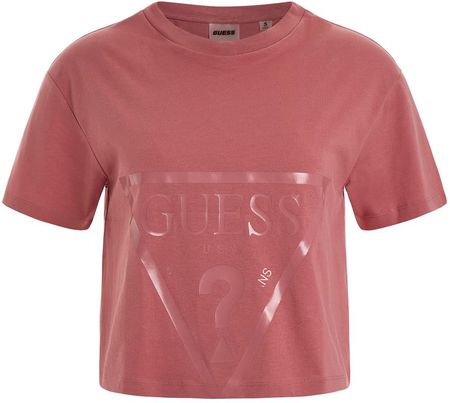Damska Koszulka z krótkim rękawem Guess Adele Crop T-Shirt V2Yi06K8Hm0-Blpn – Różowy