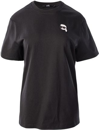 Damska Koszulka z krótkim rękawem Karl Lagerfeld Ikonik 2.0 Oversized T-Shirt 230W1721-999 – Czarny