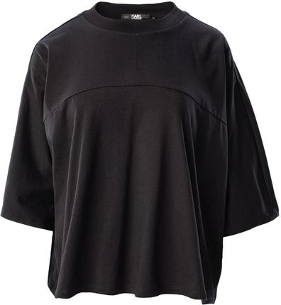 Damska Koszulka z krótkim rękawem Karl Lagerfeld Big Logo T-Shirt 230W1715-999 – Czarny