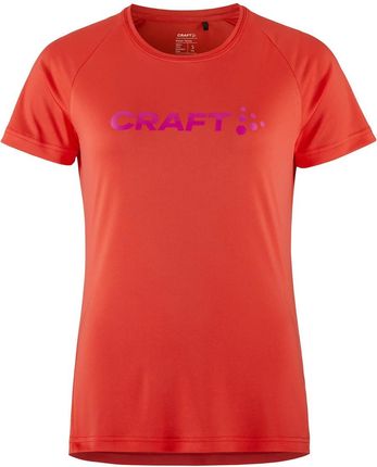 Damska Koszulka z krótkim rękawem Craft Core Essence Logo Tee W 1911785-484000 – Pomarańczowy