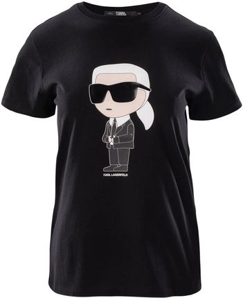 Damska Koszulka z krótkim rękawem Karl Lagerfeld Ikonik 2.0 Karl T-Shirt 230W1700-999 – Czarny