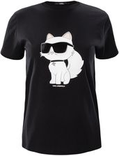 Zdjęcie Damska Koszulka z krótkim rękawem Karl Lagerfeld Ikonik 2.0 Choupette T-Shirt 230W1703-999 – Czarny - Bełchatów