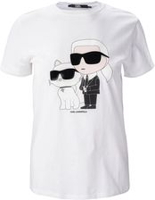 Zdjęcie Damska Koszulka z krótkim rękawem Karl Lagerfeld Ikonik 2.0 T-Shirt 230W1704-100 – Biały - Lesko