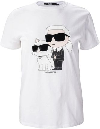 Damska Koszulka z krótkim rękawem Karl Lagerfeld Ikonik 2.0 T-Shirt 230W1704-100 – Biały