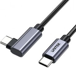 Zdjęcie Kabel przewód USB Typ-C 500cm Unitek kątowy 90° PD100W (C14123BK-5M) - Przemków