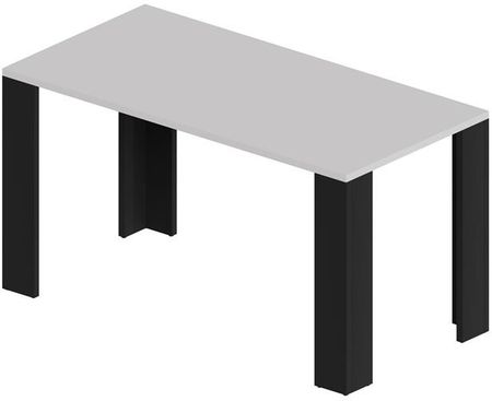 Stół do jadalni, stół do salonu, biura, blat 2.5 cm, Biały, 140x80x75 cm