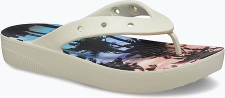 Japonki damskie Crocs Classic Platform Retro Resort bone/multi | WYSYŁKA W 24H | 30 DNI NA ZWROT