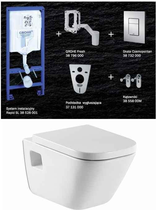 Grohe Rapid SL 5w1 + Roca Gap 38827000+A346477000 - zdjęcie 4 Grohe Rapid SL 5w1 + Roca Gap 38827000+A346477000