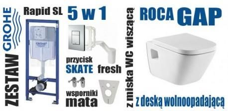 Grohe Rapid SL 5w1 + Roca Gap 38827000+A346477000 - zdjęcie 6 Grohe Rapid SL 5w1 + Roca Gap 38827000+A346477000