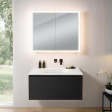 Rivea Dia Szafka Szer.101 Cm 1 Szuflada Umywalka Bez Otworu Na Baterię Biały Szafka Z Lustrem N60 Br0038Bm+Br0055Wh+Bn0493Mi