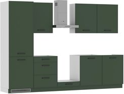 Zdjęcie Zestaw Mebli Kuchennych Asti 300 L P Zielony Mat - Płoty