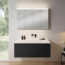 Rivea Dia Szafka Szer.121 Cm 1 Szuflada Umywalka Bez Otworu Na Baterię Biały Szafka Z Lustrem N50 Br0039Bm+Br0056Wh+Bn0510Mi