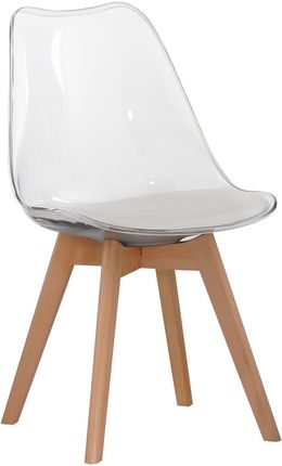 Komfort Krzesło Przezroczyste Lc 13F Białe