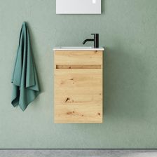 Burgbad Lin20 Umywalka Toaletowa Z Odlewu Mineralnego Z Szafką Podumywalkową Z 1 Drzwiami Sgie042Lf5353C0037