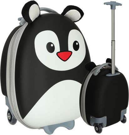 Walizka podróżna dla dzieci bagaż podręczny na kółkach pingwin