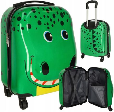 Walizka Podróżna Dla Dzieci Bagaż Podręczny Na Kółkach wzór Krokodyl