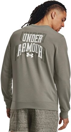 Under Armour Rival Terry Graphic Crew Grove Green