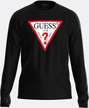 Męska Koszulka z długim rękawem Guess CN LS Original Logo Tee M2Yi31I3Z11-Jblk – Czarny