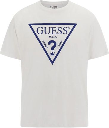 Męska Koszulka z krótkim rękawem Guess SS Bsc Reflective Logo Tee M3Gi44K9Rm1-G011 – Biały
