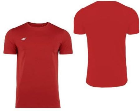 Męska koszulka sportowa 4F NOSH-TSM003B czerwony 62S S