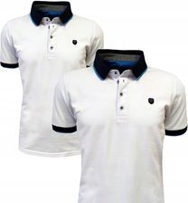Koszulka polo męska tshirt sportowy z kołnierzem BIAŁA XXL
