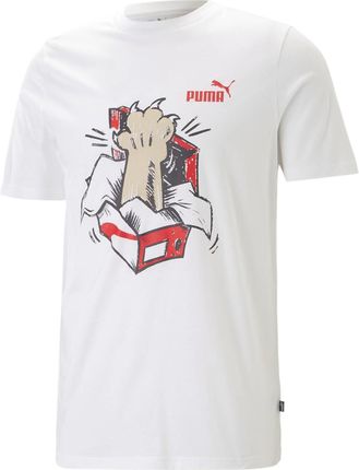 Koszulka męska Puma GRAPHICS SNEAKER biała 67447802