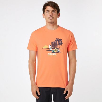 Męska Koszulka z krótkim rękawem Rip Curl Framed Tee 049MTE_165 – Pomarańczowy
