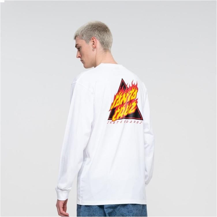 Shop Santa Cruz Flamed not a dot t-shirt - White on Rinascente