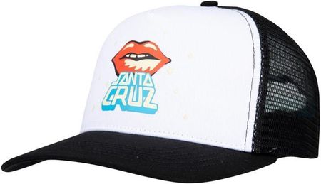 czapka z daszkiem SANTA CRUZ - Johnson Danger Zone Lips Cap White/Black (WHITE BLACK) rozmiar: OS