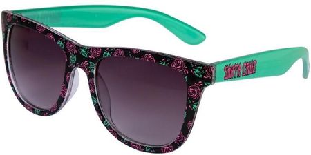okulary przeciwsłone SANTA CRUZ - Dressen Roses Sunglasses Black/Turquoise (BLACK TURQUOISE) rozmiar